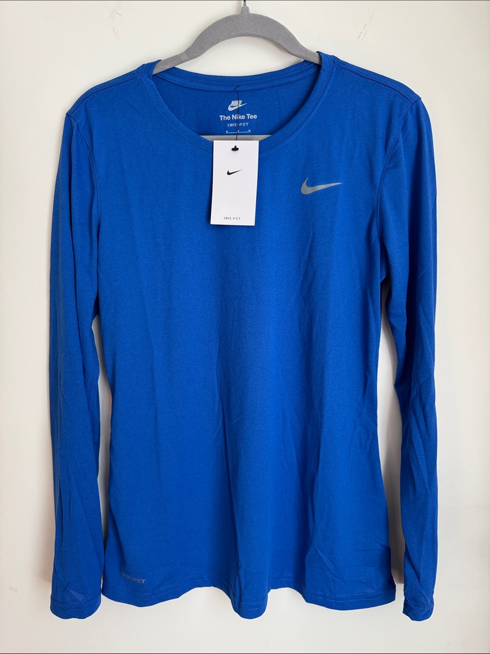 Nike Women's Long-Sleeve Dri-FIT Tee - Royal Blue